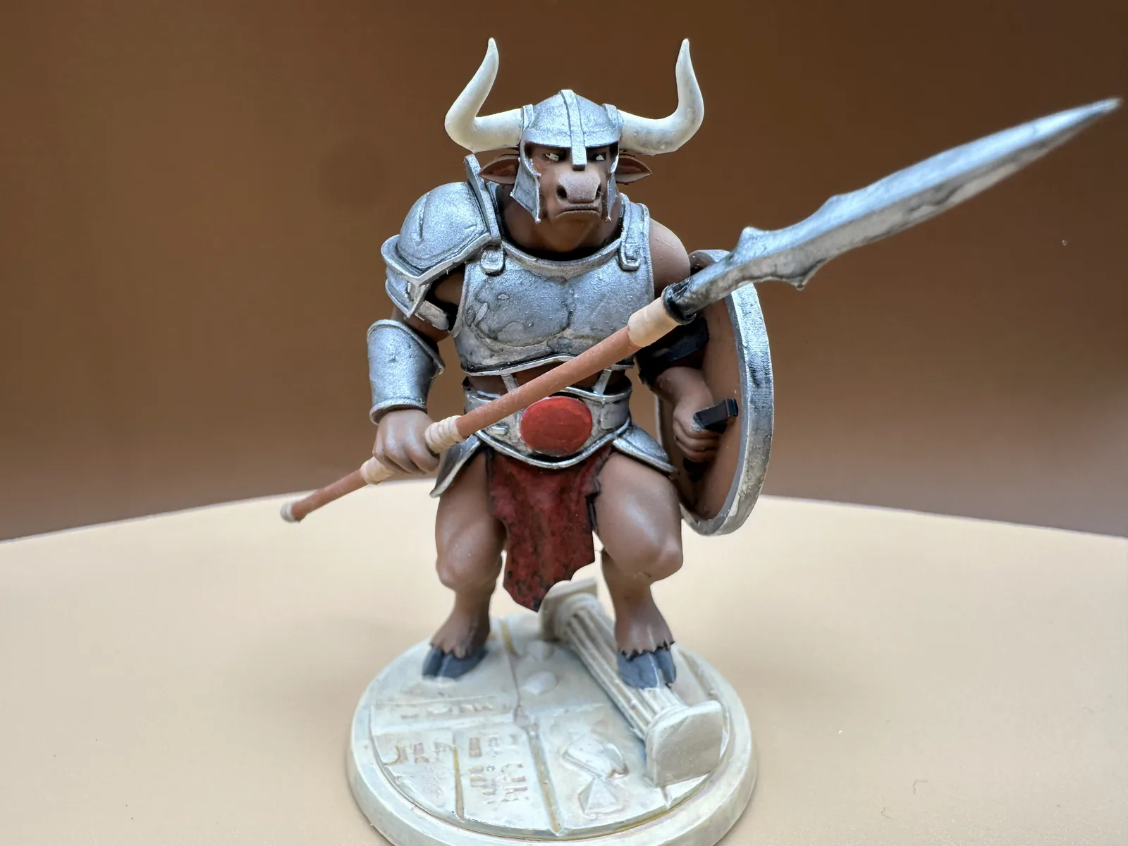 Helmeted bull